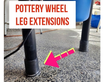 Pottery wheel leg extension, ceramic wheel accessories, standing potter's wheel, 3D printed accessories, made in Canada