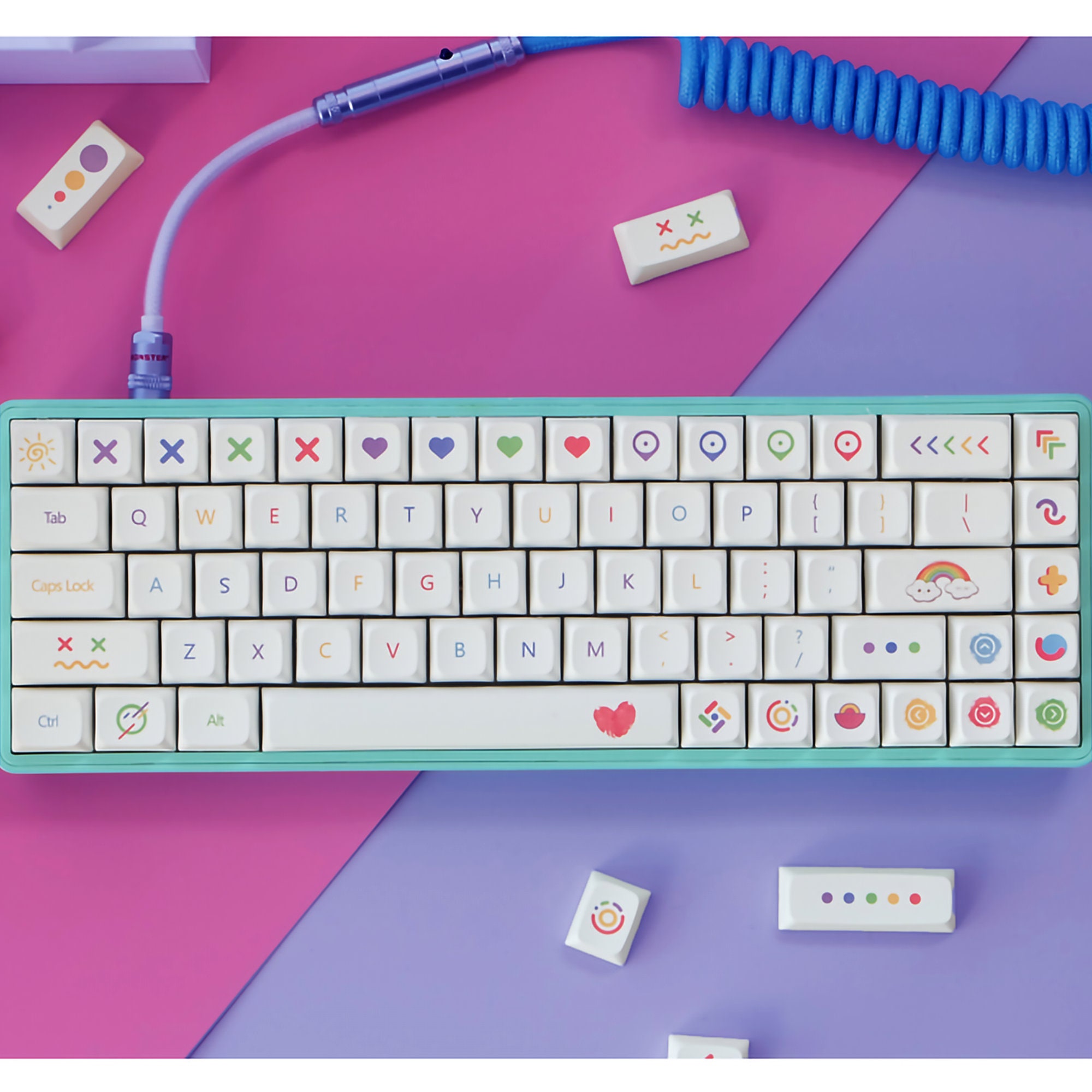Cute hand painted keycap set cherry mx XDA profile kawaii Etsy