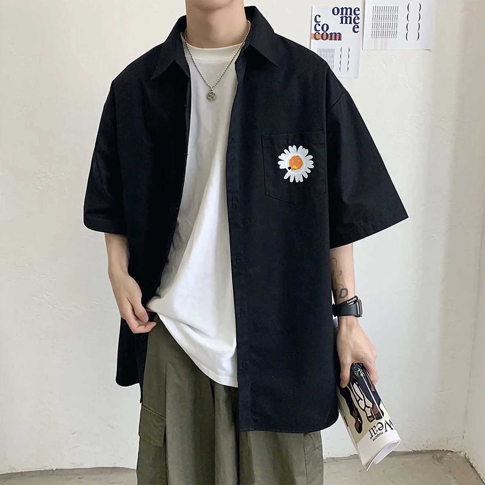 K-fashion streetwear shirt nonbinary Anime Baggy oversized | Etsy