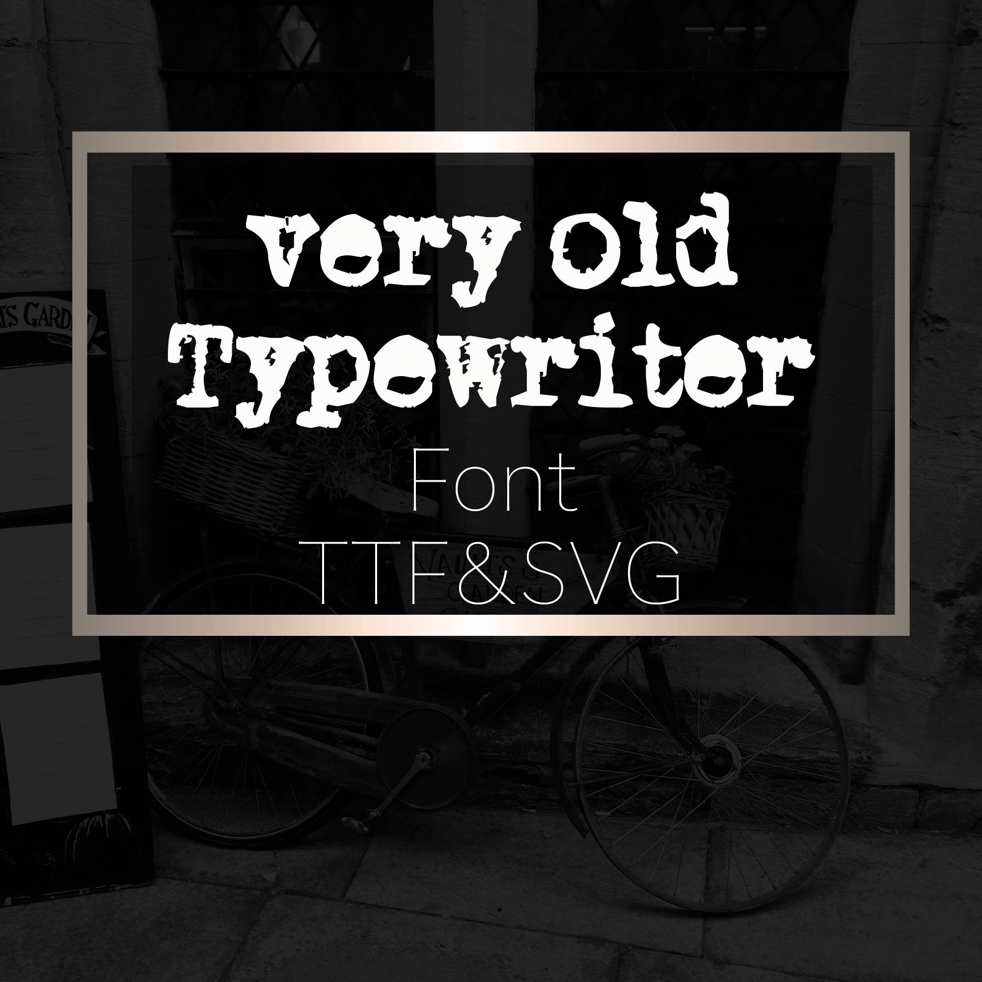 Very old typewriter font retro vintage style cricut fonts Etsy