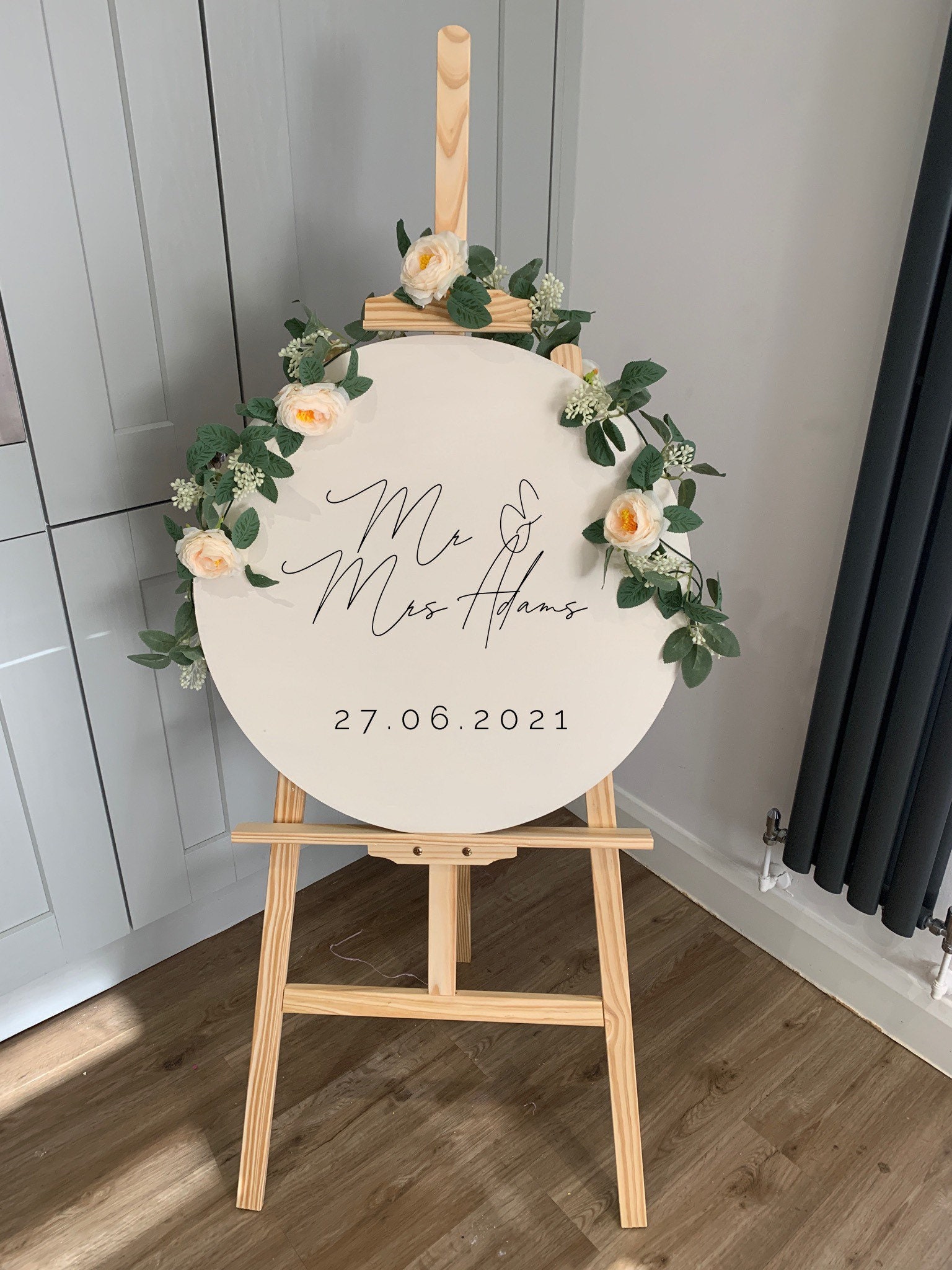 Mr and Mrs wedding sign easel baby shower easel for sale Etsy