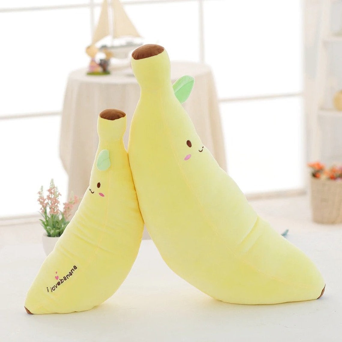 Giant Banana Plush Cute Banana Stuffed Animal Kawaii Etsy