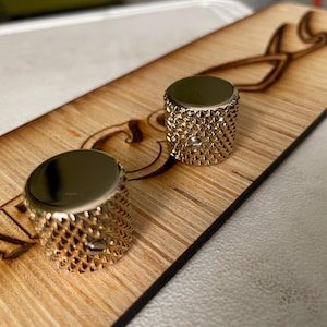 DGC Mild Gold Heavy Knurled Lightweight Knobs (pair of 2 knobs)