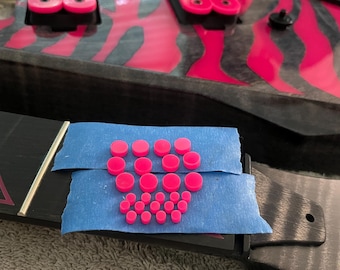 Hot Pink Acrylic Dot Inlay for Guitar