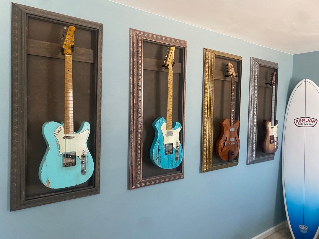 Guitar Wall Display Case Etsy