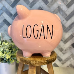 Personalized Ceramic Piggy Bank: Baby&#39;s First Bank