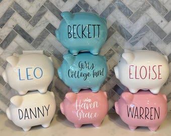 Tirelire personnalisée en céramique : décoration de chambre de bébé personnalisée
