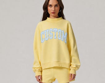 Custom Fleece Lined Mockneck, Gift for Mom, Comfy personalized Mockneck pullover sweater