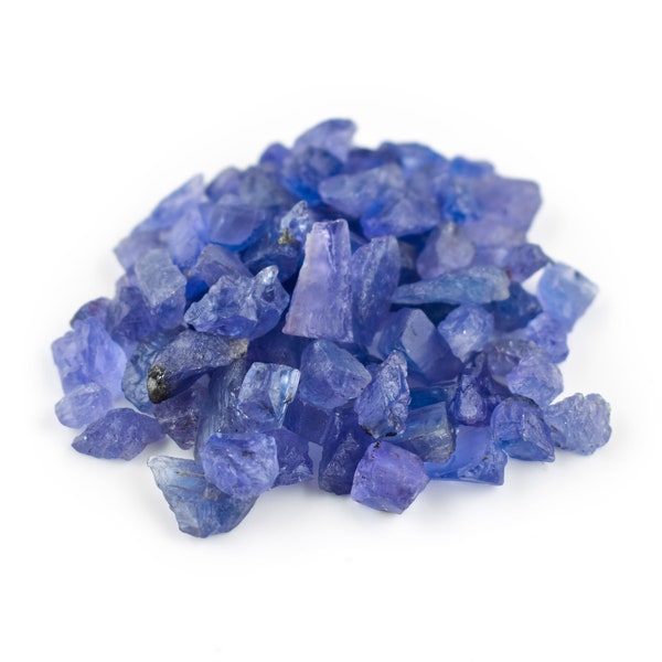 100Cts Raw Tanzanite Tiny Rough Crystals, Jewelry Making Suppy, Natural Wholesale Loose Gemstones, Wire Wrapping Healing Crystals, DIY Craft