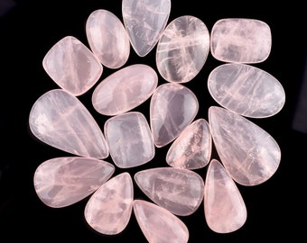 Christmas Gifts  Rose Quartz Wholesale Cabochon Lot, Jewelry Making Suppy, Natural Loose Gemstones, Wire Wrapping Bulk Healing Crystals Lot