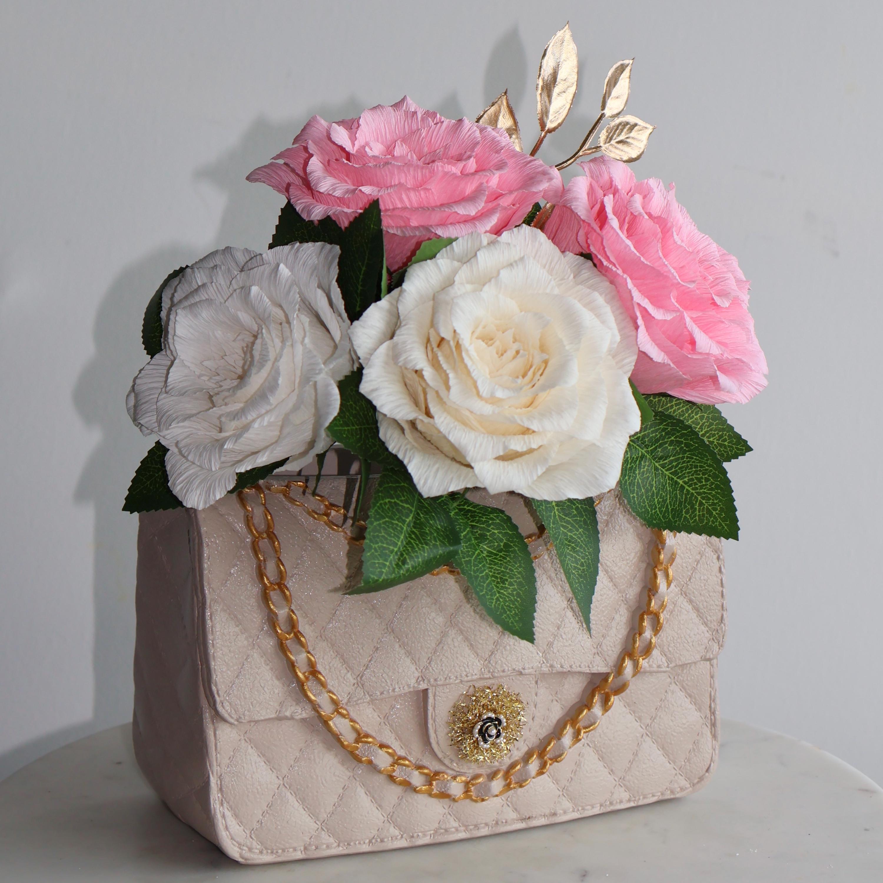 Handmade Flower vase | Handbag interior design | Blackwallet | Planter | Home decoration | Luxury | Gift ideas