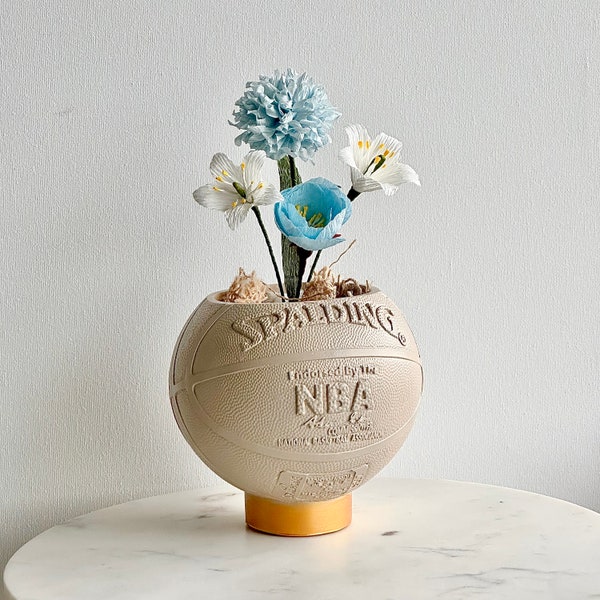 Spalding NBA basketball | planter pot | flower vase | interior design