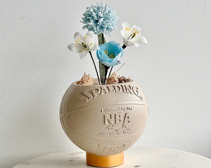 Spalding NBA basketball | planter pot | flower vase | interior design
