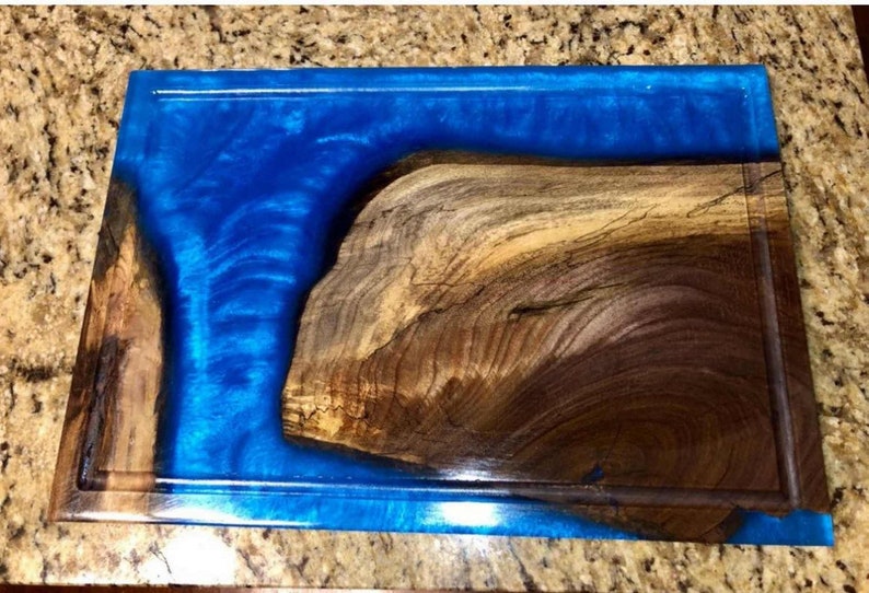 Unique Wood Resin Cutting Board Etsy
