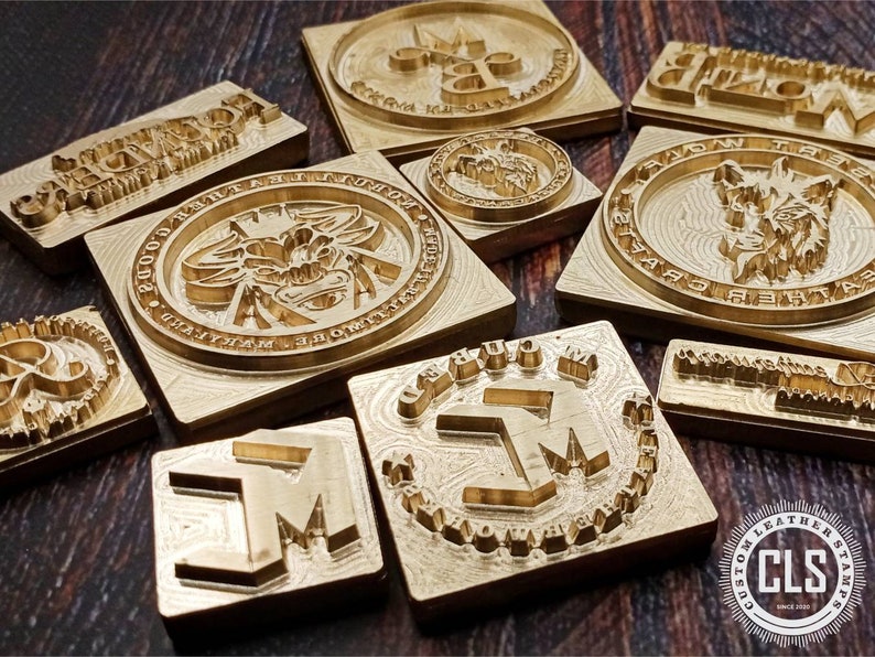 Custom Leather Stamp Custom Brass Stamps Made from Logo Design Hot Foil