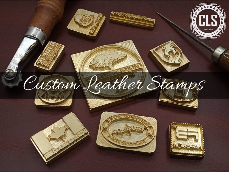 Custom Leather Stamp Custom Brass Stamps Made from Logo Design Hot Foil
