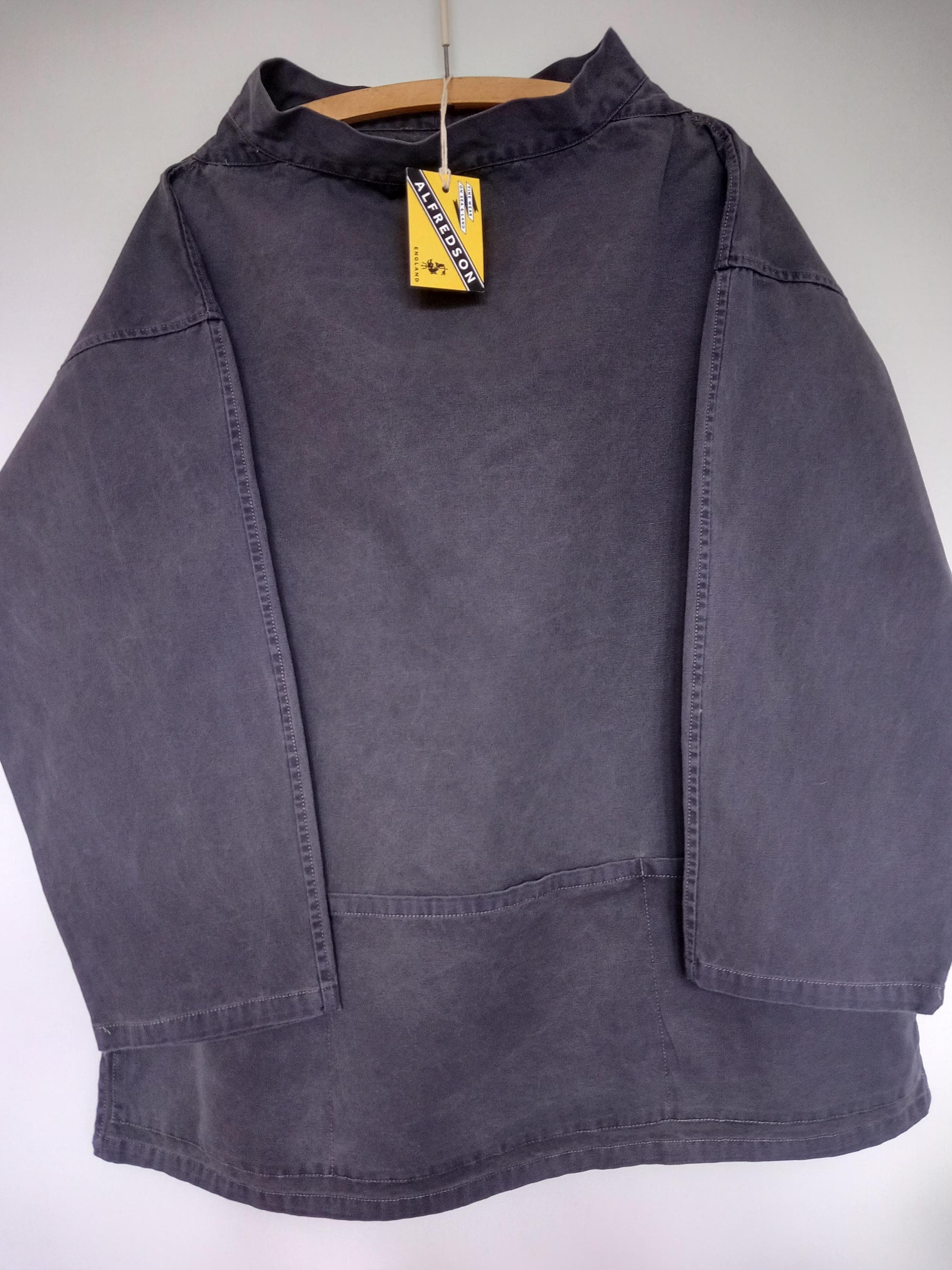 1970s〜1980s VINTAGE FISHERMAN SMOCK Vintage 70-80s French Blue Cotton Deadstock Fisherman Smock
