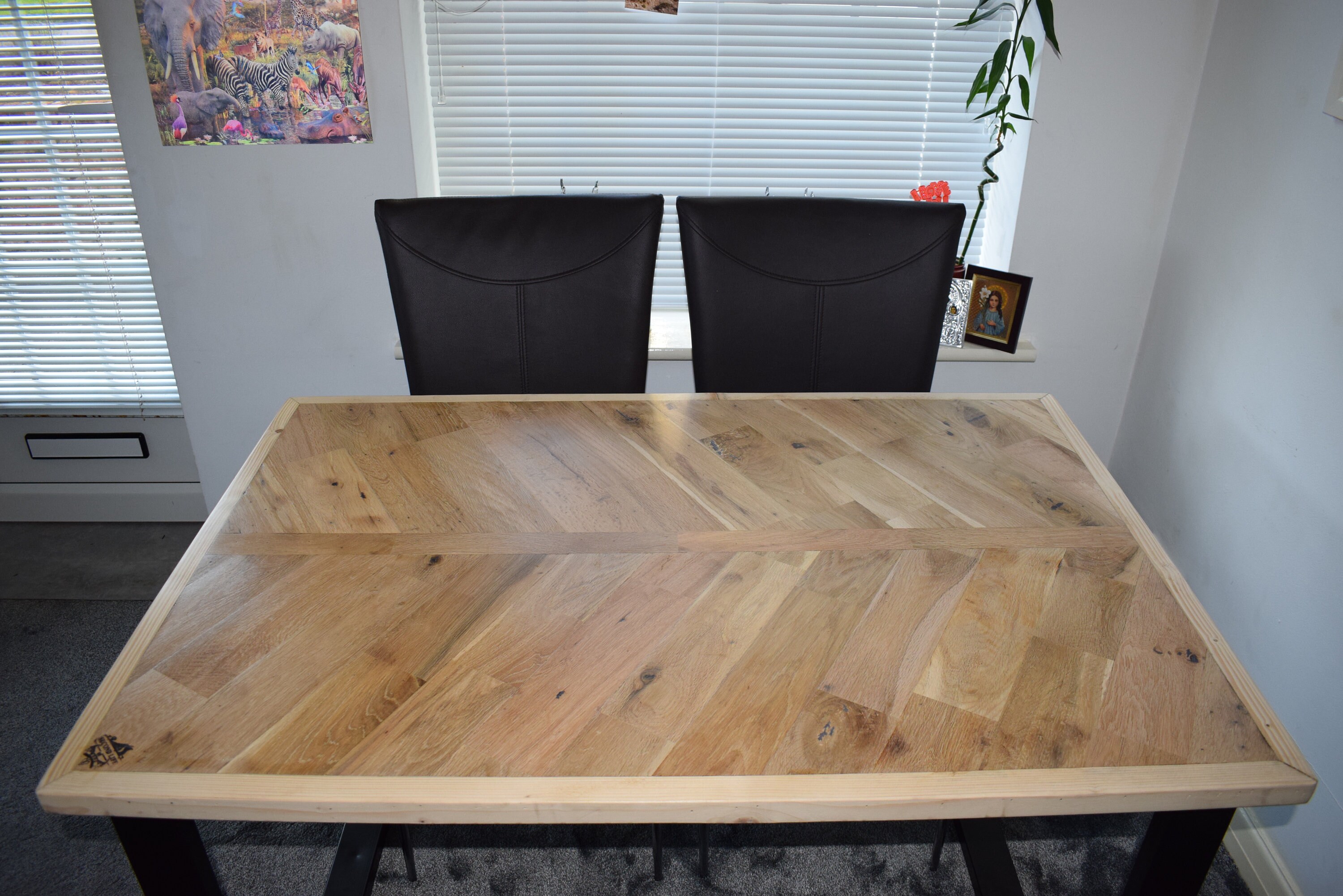 Wild Oak Parquet Dining Table Bespoke / Made to measure. Etsy