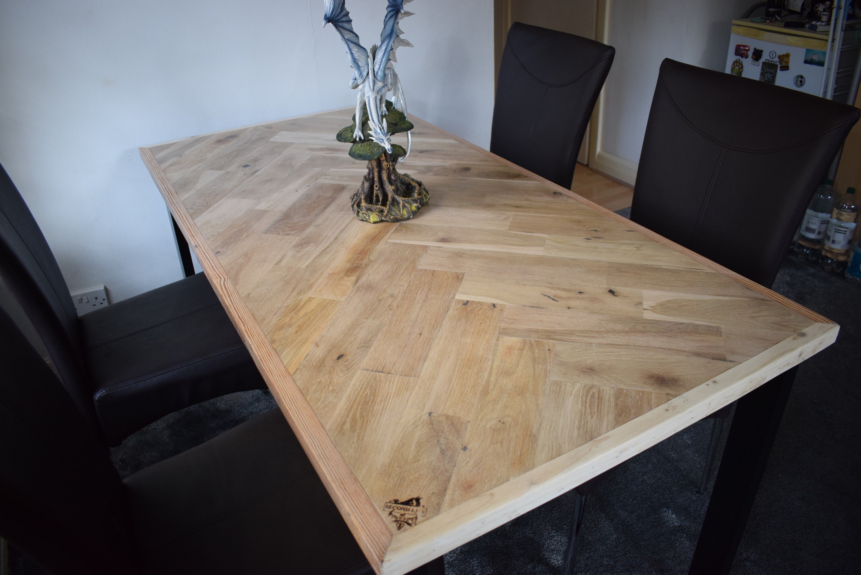 Wild Oak Parquet Dining Table Bespoke / Made to measure. Etsy