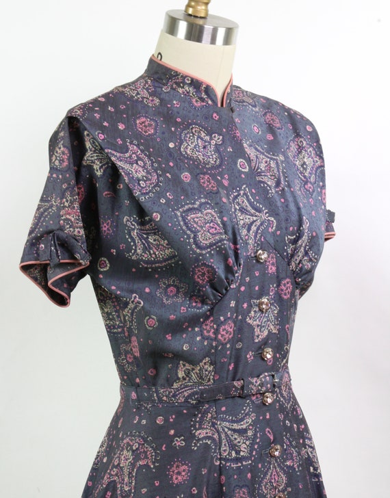 Vintage 1950's Paisley Day Dress, R&K Original Fi… - image 6
