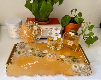 Gold personalized Flower Tray