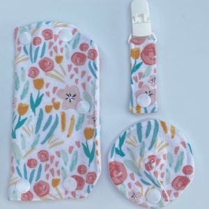 port cover, tube pad, tube clip - flowers