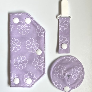 port cover, tube pad, tube clip - smiley floral