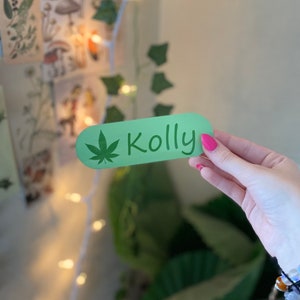 Pot leaf feeding pump custom sticker, feeding tube sticker, feeding pump decal