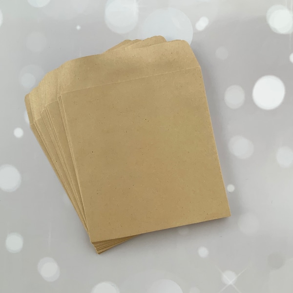 Small Kraft Paper Envelopes, extra wide, UK seller