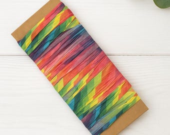 Cinta de papel de rafia multicolor - Certificación FSC