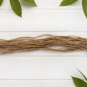 Jute twine pre-cut hang tag string - 100 pieces