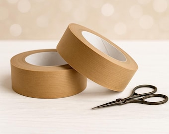Kraft Brown Paper Tape, Eco Friendly FSC Recyclable Packaging Tape for Parcels, Gifts, Crafts