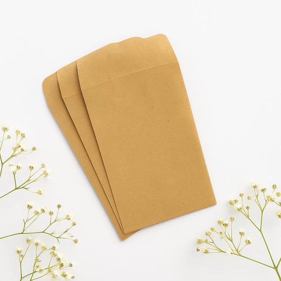 Small Kraft Paper Envelopes - UK seller