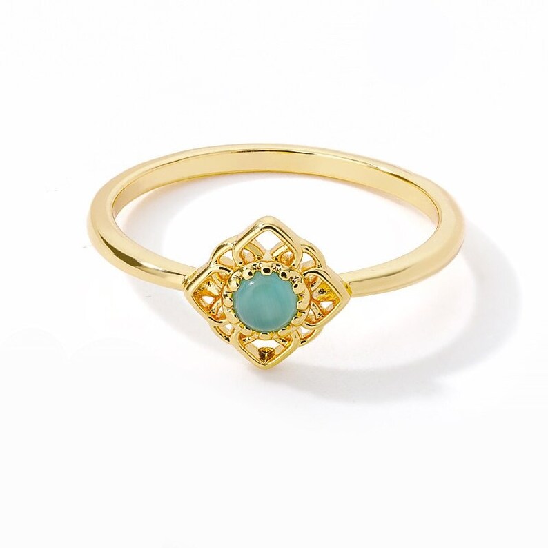 Sunflower Ring Sunflower Pearl Opal Rings For Women Stainless Steel You are My Sunshine Ring Vintage Jewelry Birthday Day Gift Anillos