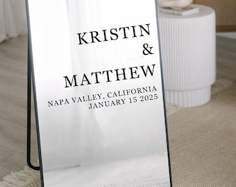 Welcome to Our Wedding Mirror Decal: DIY Reception Sign