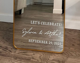 Welcome to Our Wedding Mirror Decal: DIY Celebration Sign