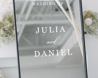 Wedding Mirror Decal: Elegant DIY Welcome Sign