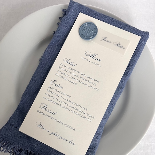 Name Placement Menus Etsy