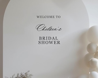 Bridal Shower Mirror Decal: Elegant Welcome Sign, Selfie Prop