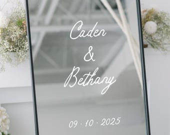 Wedding Welcome Mirror Decal: Elegant DIY Vinyl Sign