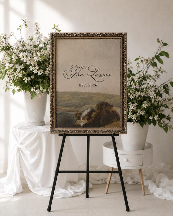 Custom Canvas Last Name Wedding Vinyl Decal