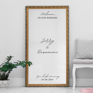 WEDDING MIRROR DECAL, Selfie Mirror Decal, Welcome Sign Decals, You Look Amazing Decal, Hello Darling Decal, Welcome to our Wedding Decal