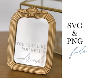 Parece que necesitas un trago SVG, PNG - Calcomanía para letrero de bar (descarga digital)