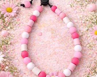 Pink Wildflower EM Tick Collars 12MM