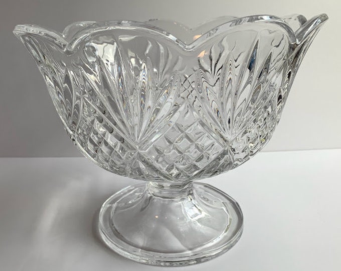 Shannon Crystal Footed Trifle Bowl, Dublin Ireland Etsy