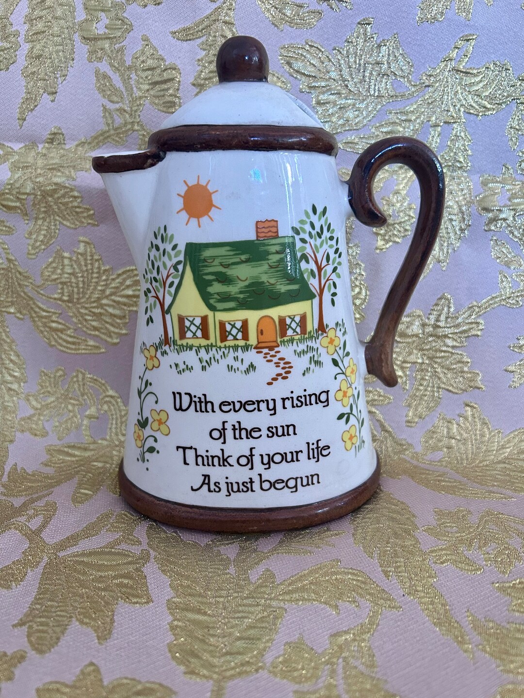 Vintage Teapot Wall Pocket Vase Etsy Australia