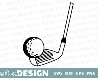 Golf ball svg-golf club svg-DIGITAL DOWNLOAD-clipart-png-dxf-jpg-golf tshirt design