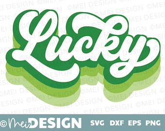 lucky shamrock svg St Pattys Svg hand lettered svg saint patricks day Svg Lucky svg for st patrick day Svg files Cricut Silhouette Iron on