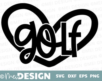 Golf svg-golf love heart svg-clipart-png-dxf-jpg-golf tshirt design