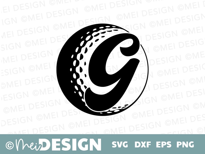 GOLF BALL SVG Initial Alphabet Bundlegolf Design for Etsy